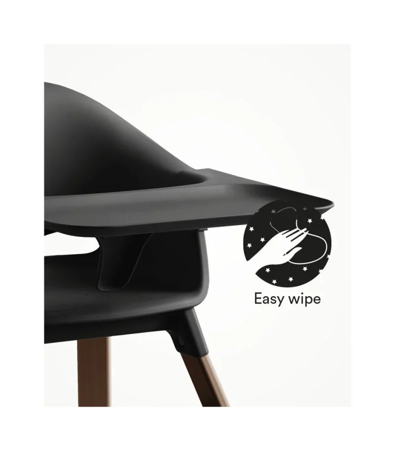 Clikk_Tray_WarmBrown_Black_Cnfg-3_EasyWipe Stokke Clikk High Chair