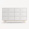 Sparrow_6D-Dresser_Birch_Product_High-res_Graybg_01 Oeuf 6 Drawer Dresser Sparrow in White and Birch
