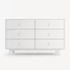 Sparrow_6D-Dresser_White_Product_High-res_Graybg_01 Oeuf Sparrow 6 Drawer Dresser in White
