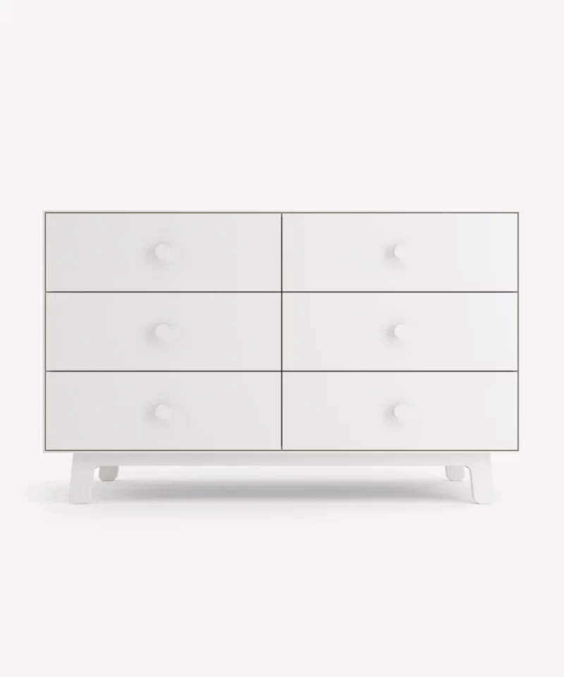 Sparrow_6D-Dresser_White_Product_High-res_Graybg_01 Oeuf Sparrow 6 Drawer Dresser in White