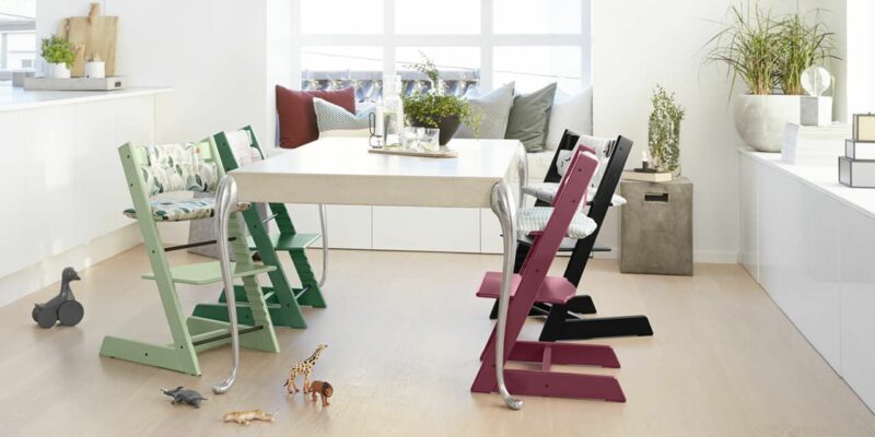 The Tripp Trapp High Chair is Available in Many Colors Including Black, Green, Red, and More