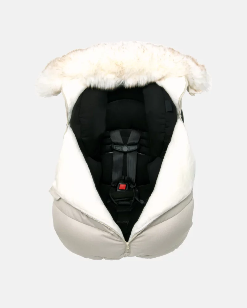 7AMEnfant-CarSeatCocoon_Tundra_Heather-Beige_WhiteFauxFur_MAIN_6 7AM Enfant Car Seat Cocoon Tundra