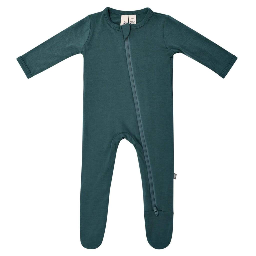 Kyte BABY Zippered Footie in Emerald Blossom
