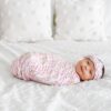 Little Sleepies Pastel Rainbow Bamboo Swaddle & Headband Set