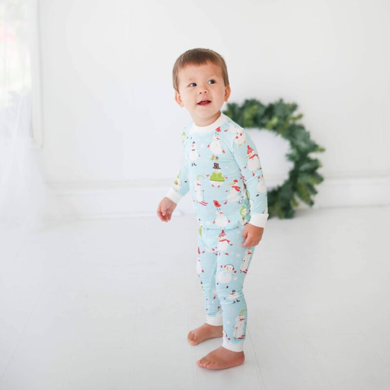 Little Sleepies Snowman Bamboo Two-Piece Pajama Set