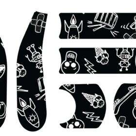 Doona Liki Trike Black and White Sketch Stickers