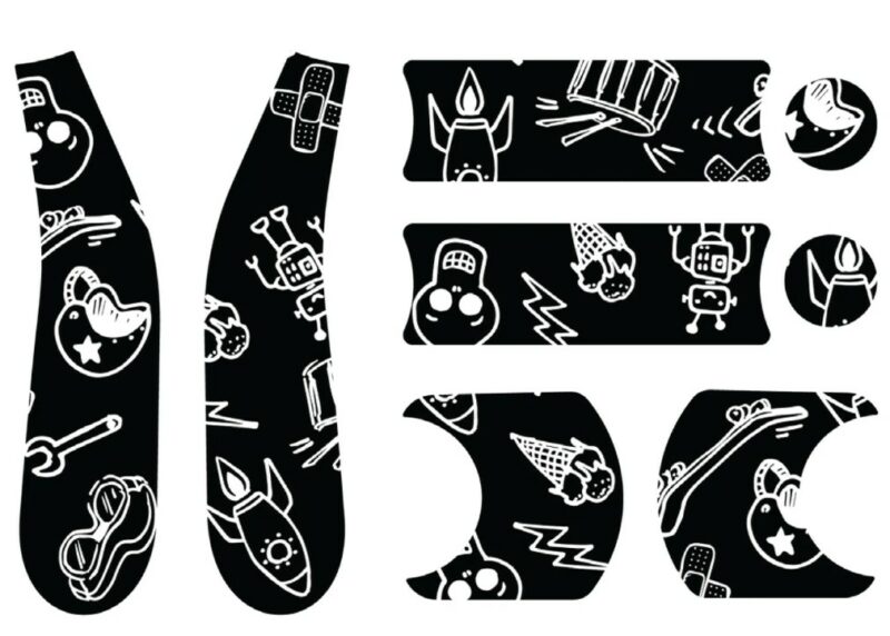 Doona Liki Trike Black and White Sketch Stickers