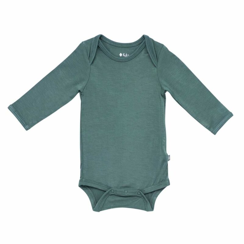 Kyte BABY Long Sleeve Bodysuit in Pine