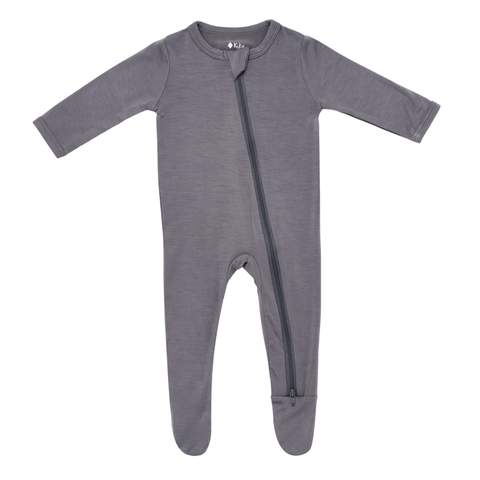 Kyte BABY Zippered Footie in Charcoal