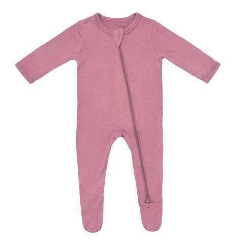 Kyte BABY Zippered footie in Mulberry