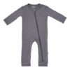 Kyte BABY Zippered Romper in Charcoal