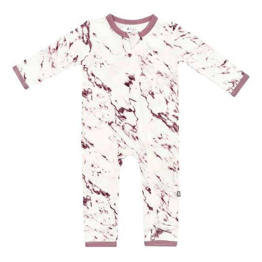 Kyte BABY Mulberry Marble Zipper Romper