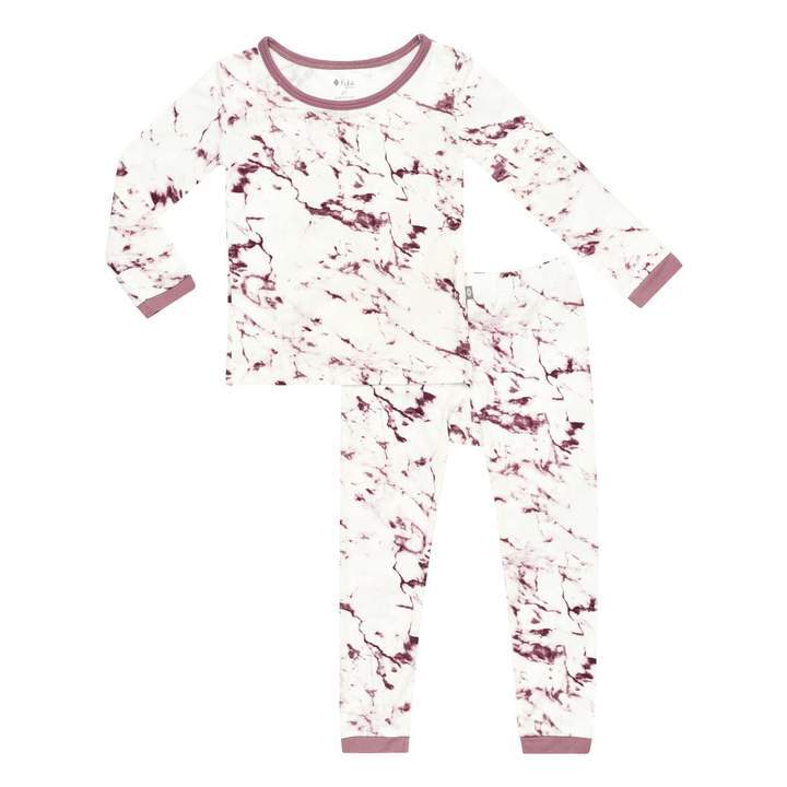 Kyte BABY Toddler Pajama Set in Mulberry Marble