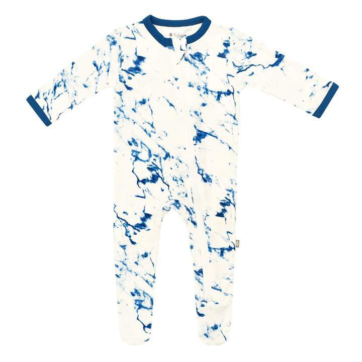 Kyte BABY Zippered Footie in Sapphire Marble
