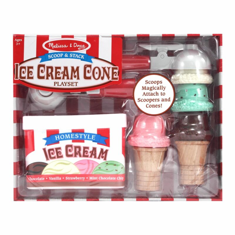 Melissa & Doug Scoop & Stack Ice Cream Cone Playset Packaging