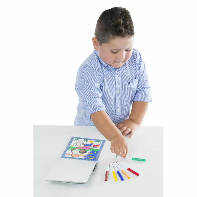 coloring sheet with markers