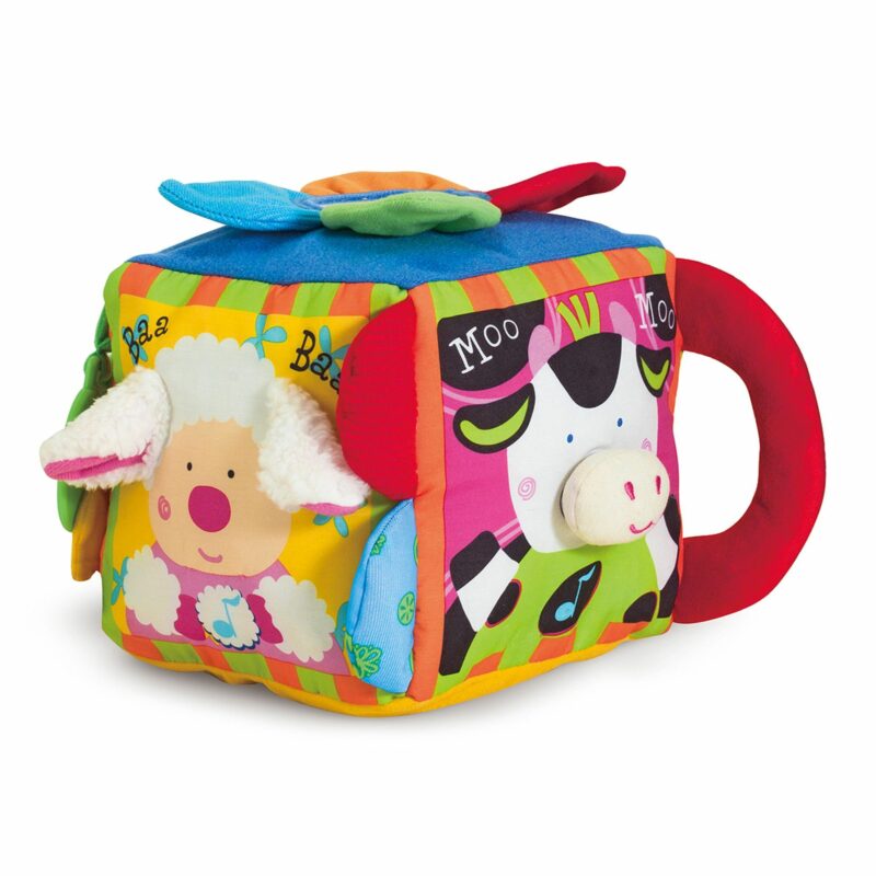 Musical farmyard cube toy for kids