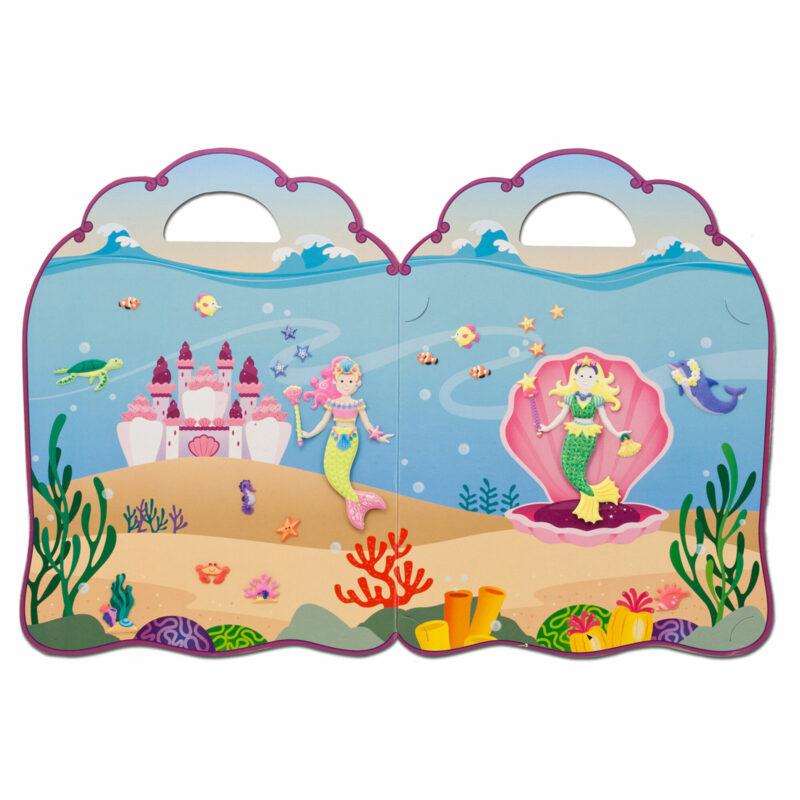 Reusable Mermaid sticker set backdrop