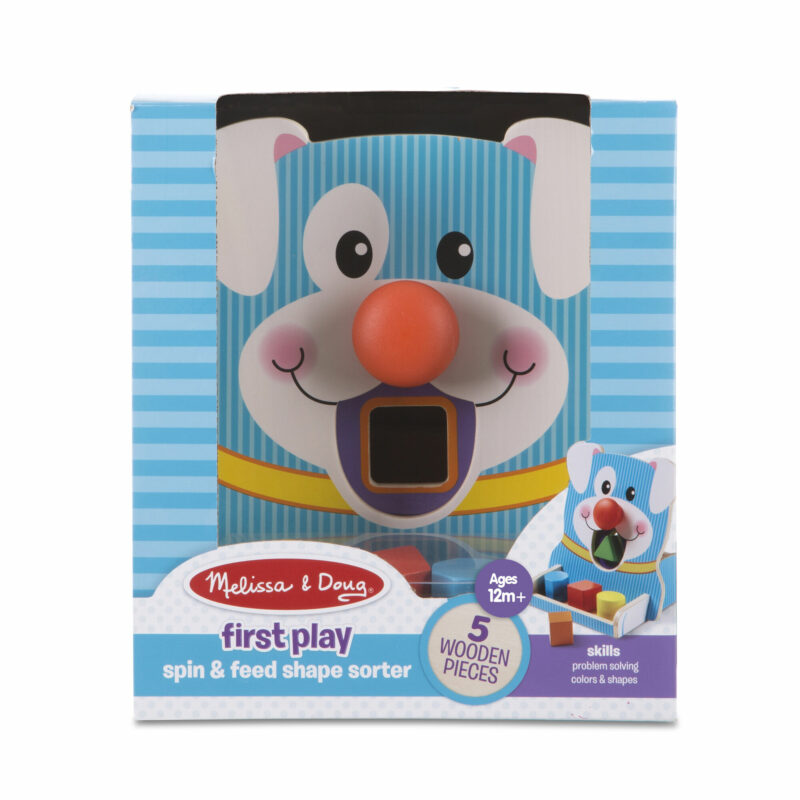 spin and play puppy shape organizer packaging