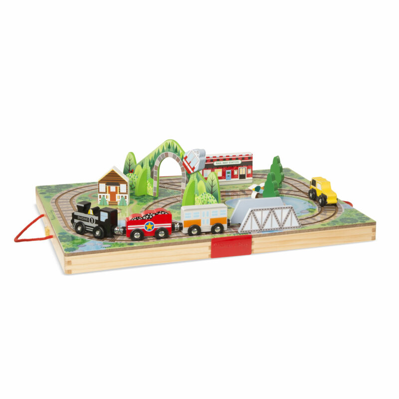 Melissa & Doug Take-Along Railroad Train Case Set