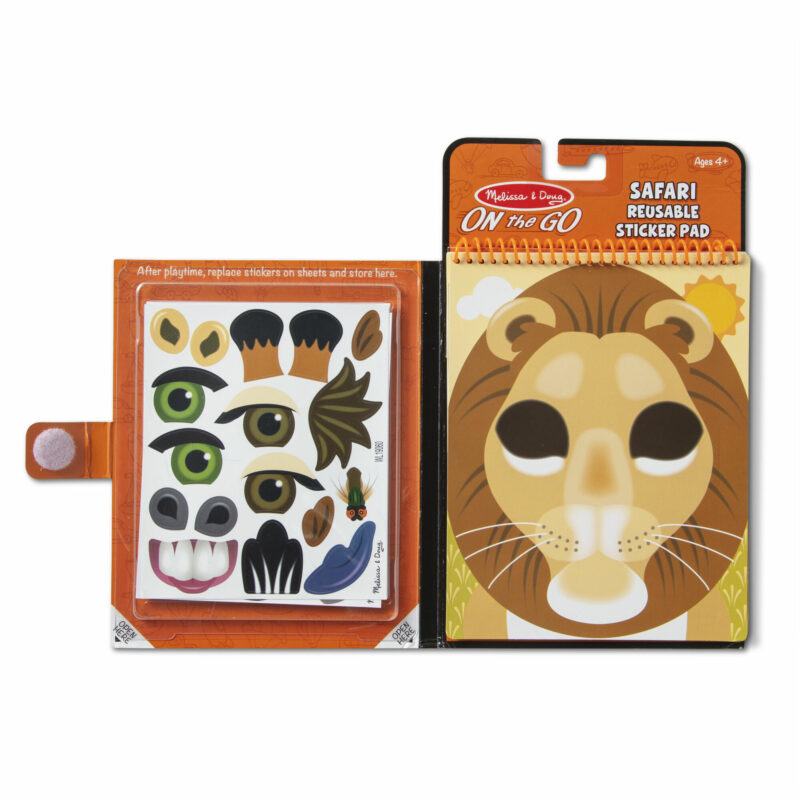 Melissa & Doug Make-a-Face Safari Reusable Sticker Pad