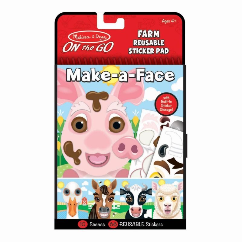 Melissa & Doug Make-a-Face Farm Reusable Sticker Pad