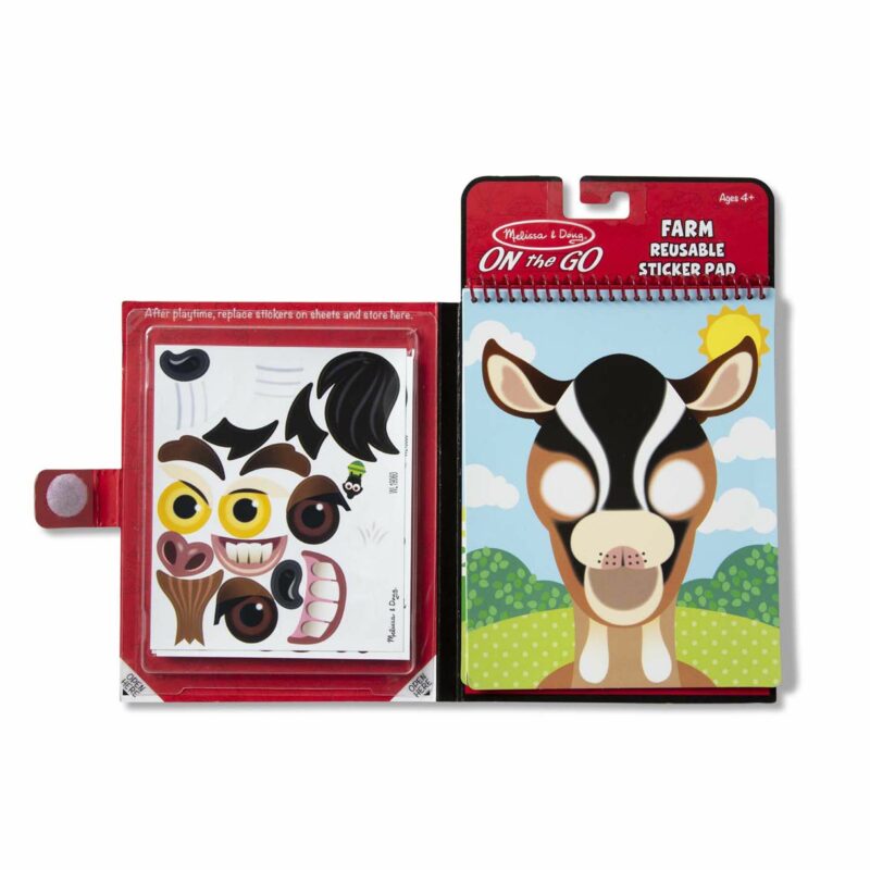 Farm Face reusable sticker pad