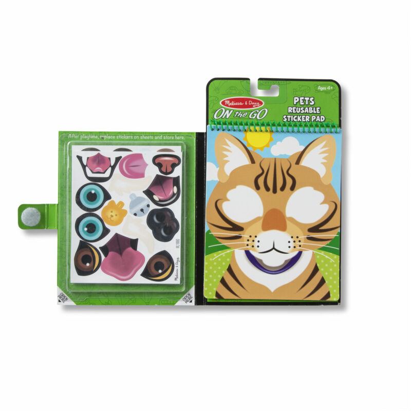 Melissa & Doug Make-a-Face Pets Reusable Sticker Pad