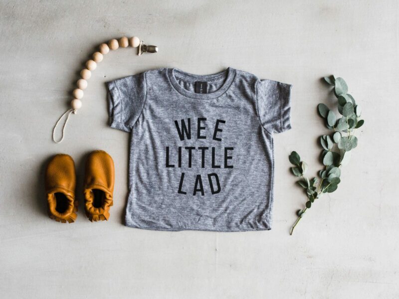 Wee Little Lad Grey T-shirt for Babies and Toddlers