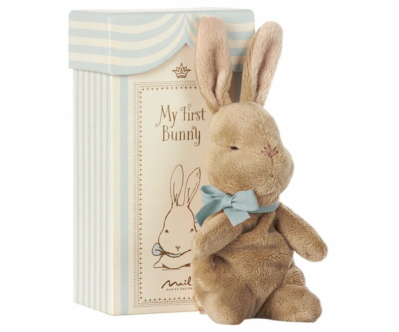 Maileg My First Bunny Gift Set with Baby Bunny and Box in Blue