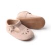 Blush Pink Leather Baby Shoes