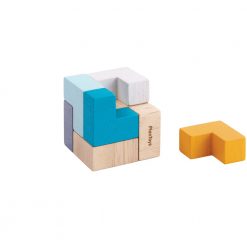Cube of Wooden Pieces Toy