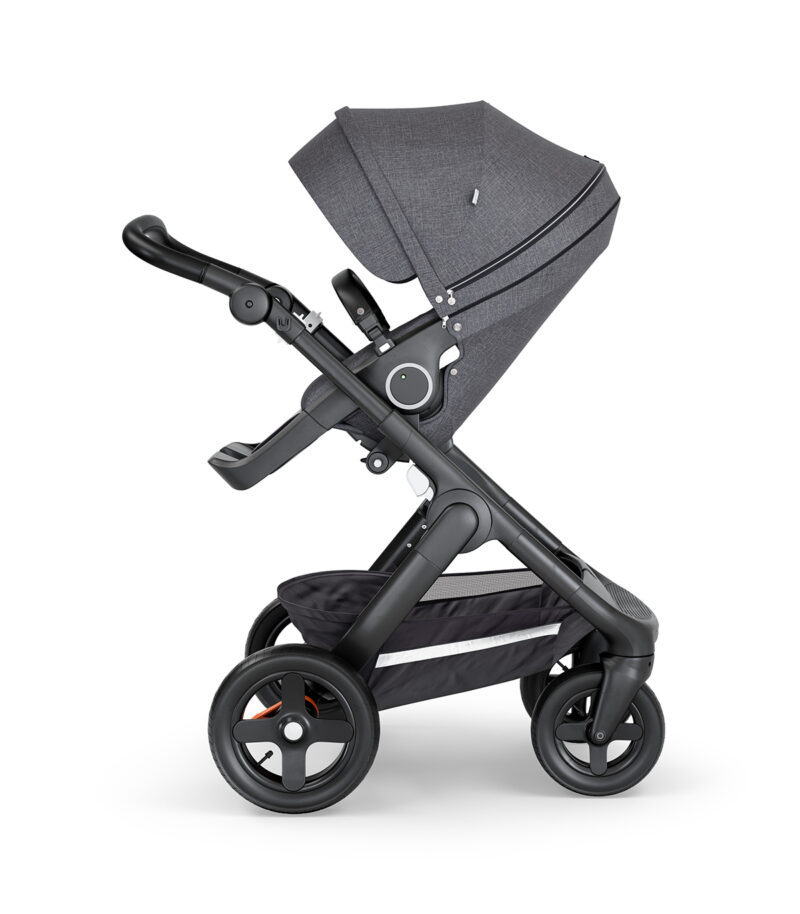 Stokke Trailz Black Chassis Black Handle Black Melange