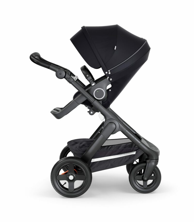 Stokke Trailz Rugged Terrain Stroller in Black with Black Chassis and Black Handle