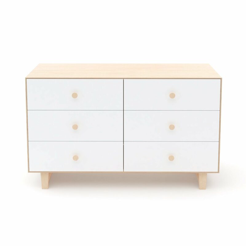 Oeuf Rhea 6 Drawer Dresser - White/Birch