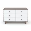 Oeuf Rhea 6 Drawer Dresser - White/Walnut