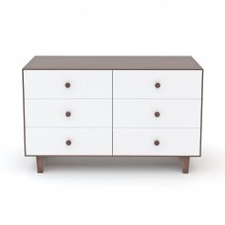 Oeuf Rhea 6 Drawer Dresser - White/Walnut