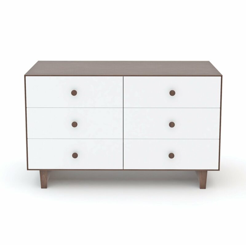 Oeuf Rhea 6 Drawer Dresser - White/Walnut