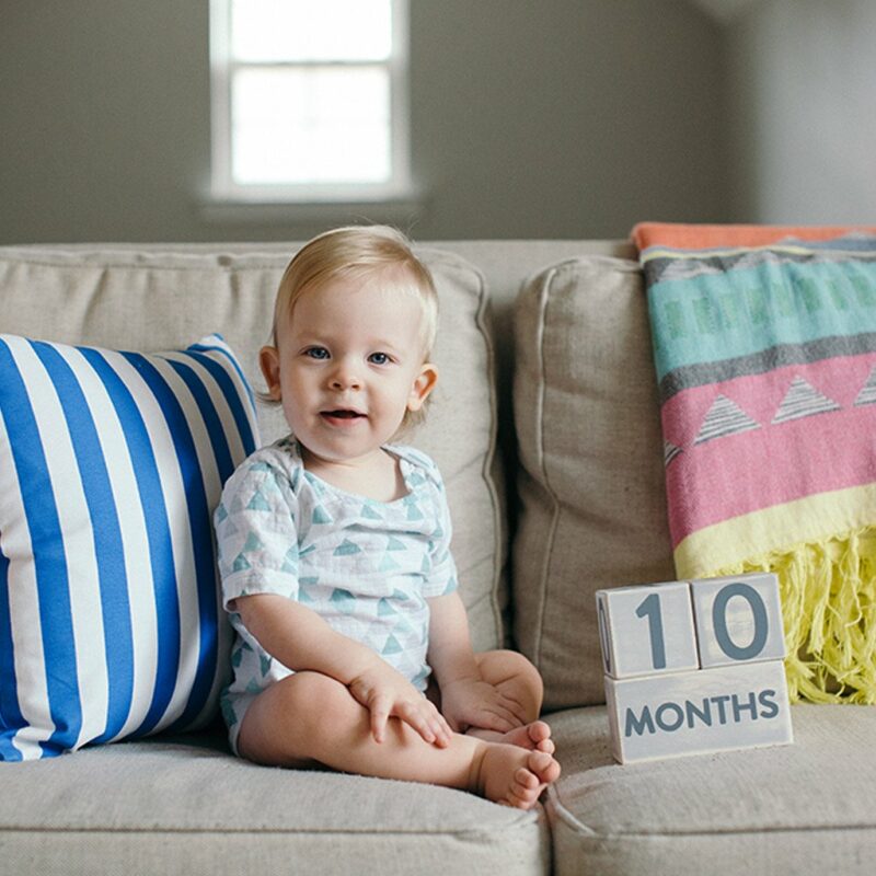 Pearhead Wooden Milestone Blocks for Baby Pictures