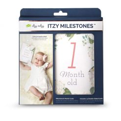 Beautiful floral monthly milestone cards for pictures with your growing baby