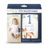 Milestone cards for month-to-month baby pictures with a popular woodland theme