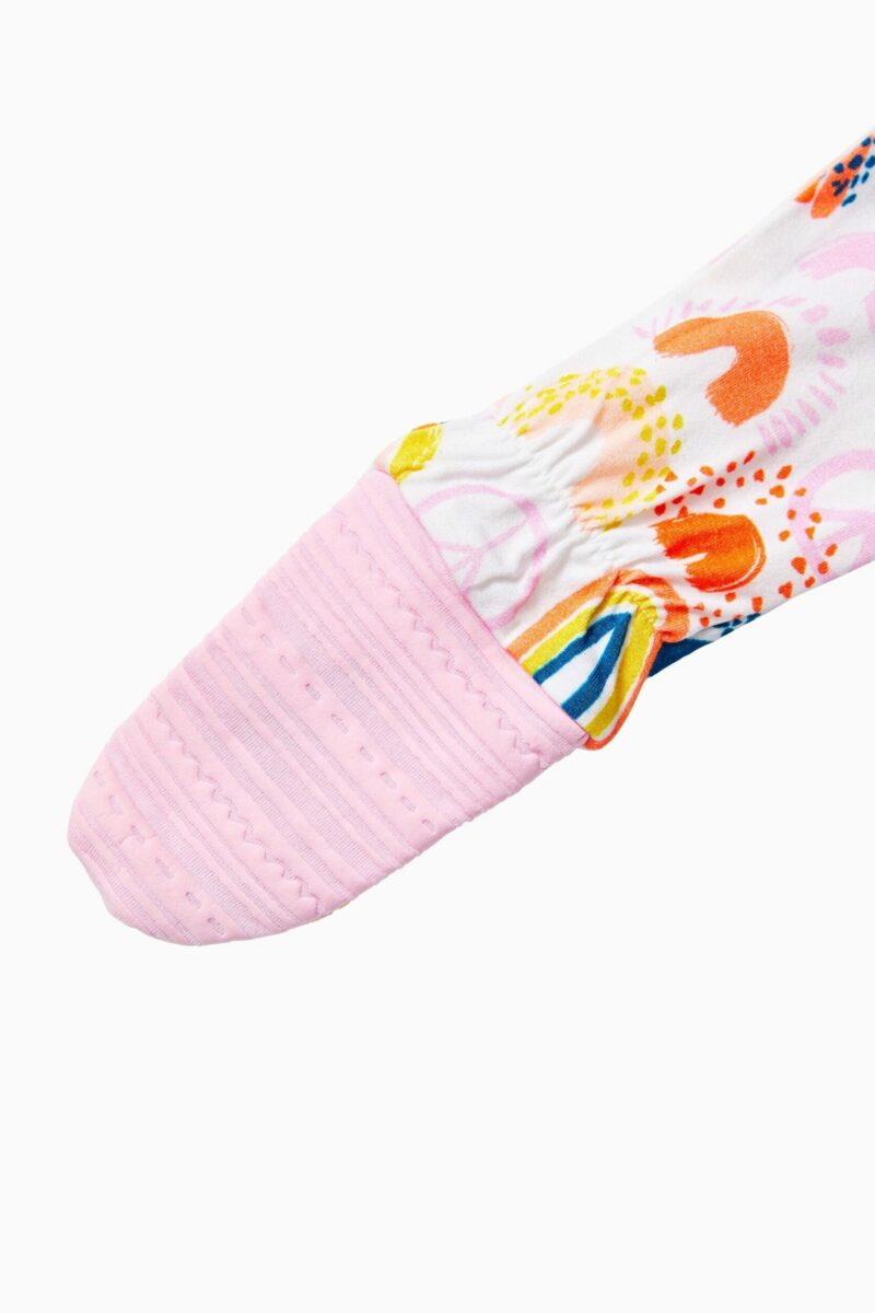 Pink Rainbow Footie by Clover Baby and Kids