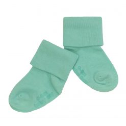 babysoy Solid Colored Non-Slip Comfy Socks in Harbor
