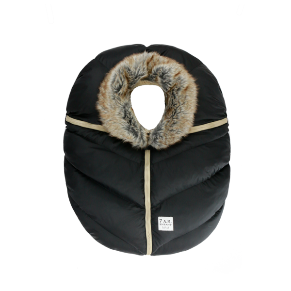 Car Seat Cover with Faux Fur Head Lining