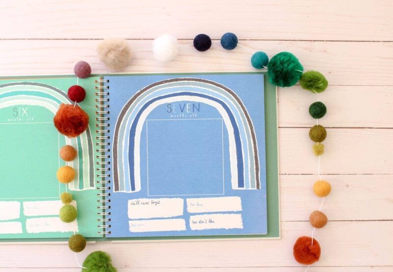 Rainbow Theme Baby Memory Book