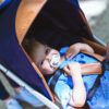 Happy baby in the Mima Zigi lightweight Stroller
