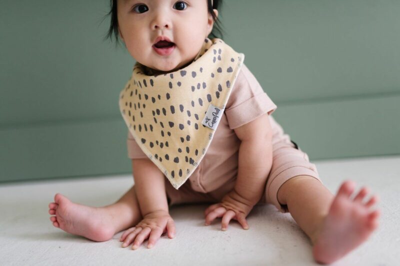 Cheetah Print Baby Bib by Copper Pearl