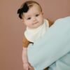 Copper Pearl Baby and Toddler Babndana Bib in White