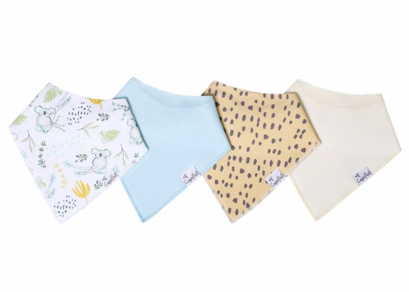 Copper Pearl Aussie Baby Bandana Bib Set 4-pack