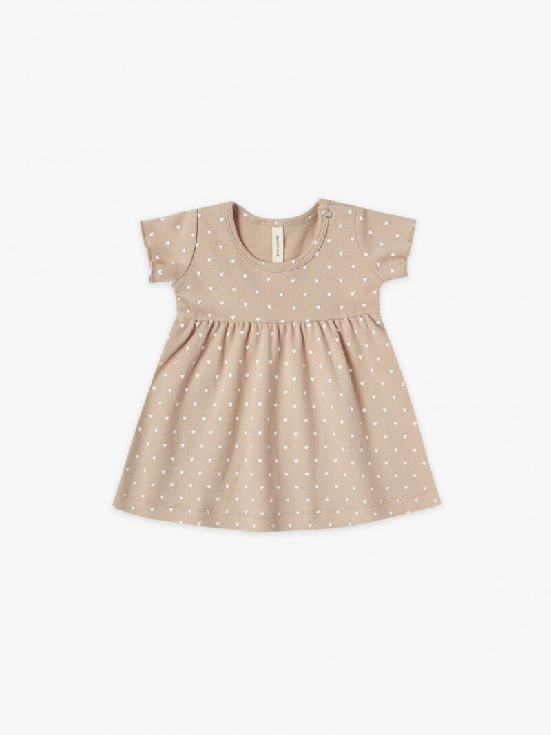 Quincy Mae Short Sleeve Heart Dress in Petal